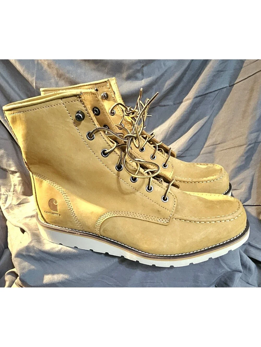 Mens Classic CARHARTT 6-Inch Moc Toe Wedge BOOTS SIZE 14 NEW